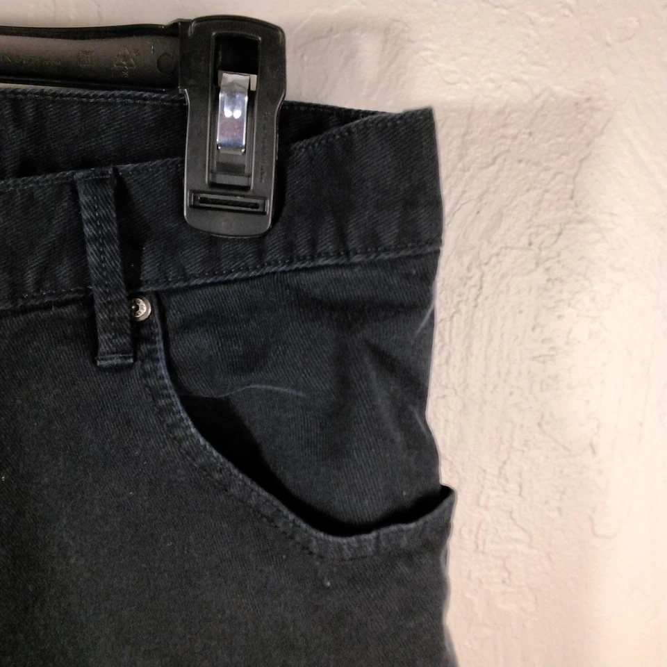 Parche trasero Armani Jeans J28 ajustado para hombre 38x34 negro denim botón mosca AJ Eagle Foto 3 de 4