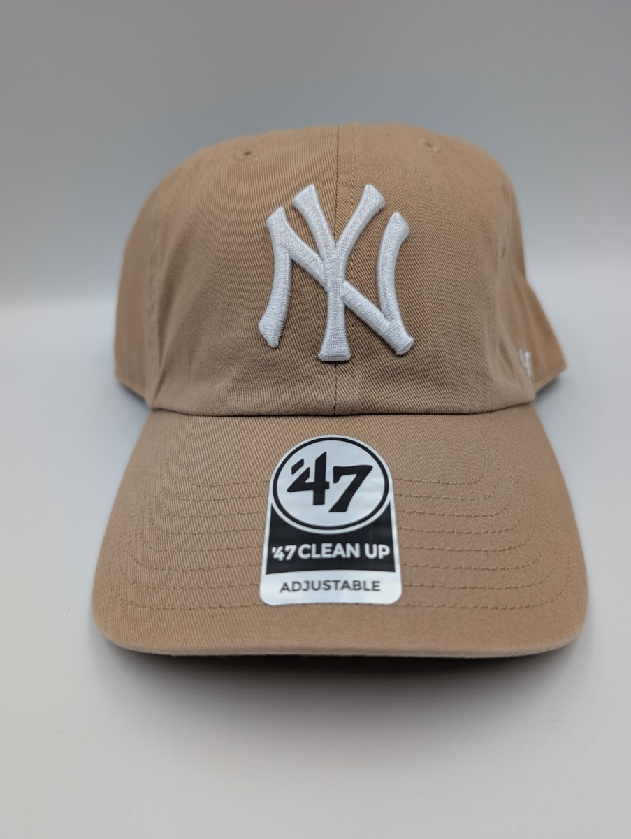 47 Brand New York Yankees Khaki Clean Up Adjustable Hat NWT  display picture 3