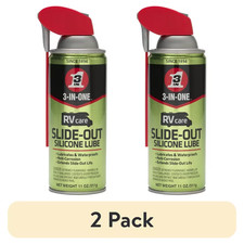 3-IN-ONE RVcare Slide-Out Silicone Lube with SPRAYS 2 WAYS 11 OZ 2-PACK