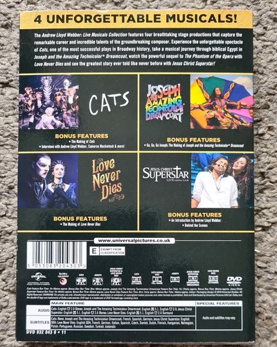 Andrew Lloyd Webber Live Musicals Collection (DVD) Sharon Millerchip Ken Page. - Picture 2 of 5