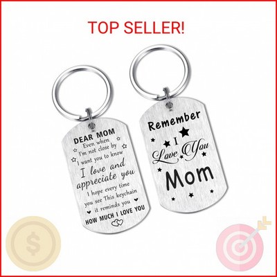 Resdink Mom Mothers Day Birthday Gifts, Remember I Love You Mom Keychain, Meanin