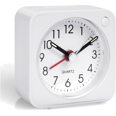 Analoger Mini Wecker Nachtlicht Schlummerfunktion Tragbar für Schlafzimmer Büro