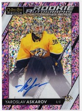2023-24 O-Pee-Chee Platinum Rookie Autograph Violet Pixels Yaroslav Askarov #/99