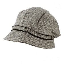 Wool Herringbone  Casual Cloche Packable Warm...