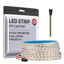 BTF-LIGHTING WS2812B IC RGB 5mm Ultra Narrow LED Strip 2020SMD DC5V Individually