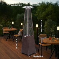 Pyramid Gas Patio Heater Portable, Waterproof, BBQ & Outdoor parties,13KW