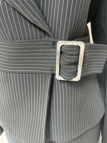 Tahari ASL Skirt Suit Size 18 Two Piece Set Power Suit Double Breasted Belted - Picture 3 of 18
