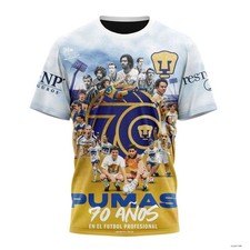 Kid/Youth Personalized LIGA MX Pumas UNAM Shirt 3D Speical 70th Anni.versary