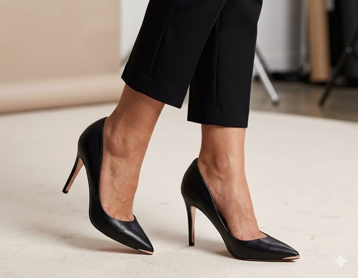 JENN ARDOR Women’s Navy Pointed Toe Stiletto Pumps - Size 8.5