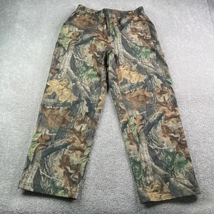 LL Bean Pants Mens Large Brown Advantage Timber Camo Hunting Gore Tex Lined