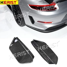 Carbon Rear Bumper Air Vent Splitter Covers For Porsche 911 GT3 RS 2016-19  