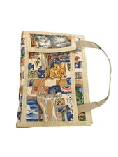 Vintage Larenda Quilted Paperback Note Book Bible Cover Cat Print