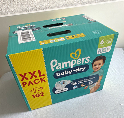 Pampers Baby-Dry Einwegwindeln Größe 6 XL 18 32 kg XXL Pack 102 Stk.