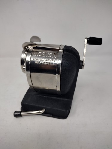 Vintage Boston Vacuum Mount Self Feeder Pencil Sharpener WORKS VERY GOOD COND!!