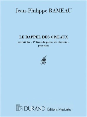 Le Rappel Des Oiseaux | Pour Piano | Jean-Philippe Rameau | Partitur