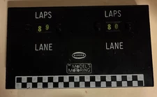 Aurora Model Motoring #1465 Two Lane Electric Lap Counter Slot Cars Untested