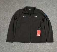 The North Face Sweater Fleece Jacket Men  s Large Black Full Zip ATT Logo New