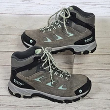 Hi-Tec Womens WN Logan Mid Waterproof Hiking Boots Gray Size 9.5 Midrise