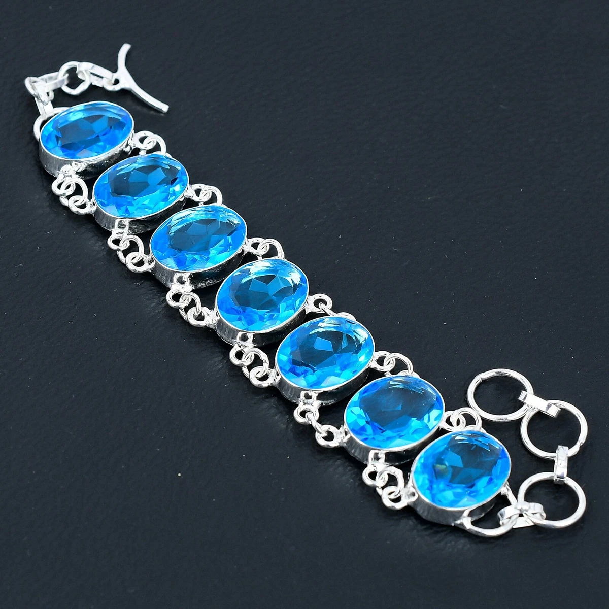 Silver store topaz bracelet