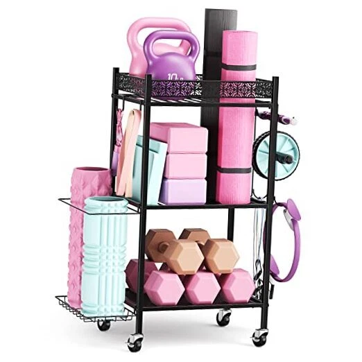 Yoga Mat Storage Rack, Home Gym Storage Rack Yoga Mat Holder,  Workout Storage