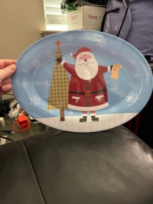 Regent Santa Claus Plastic 14''x10'' Oval Tray Dish Party Tableware New!!!