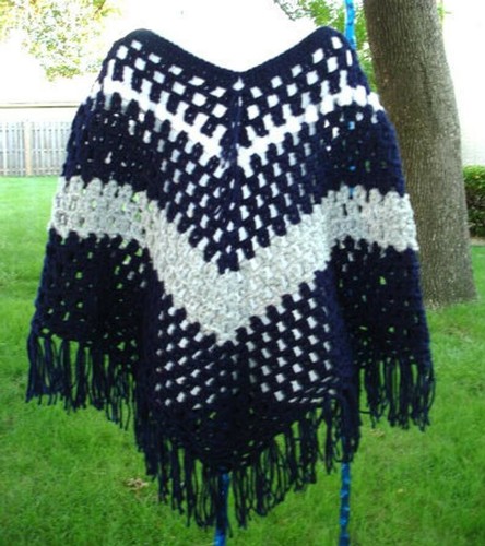 Crochet Poncho Easy Crochet Poncho Pattern Poncho Shawl sizes 10 12 14  - Picture 1 of 3