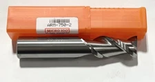 Micro 100 3/4" Carbide End Mill 2 Flute 45 Deg Helix USA Made