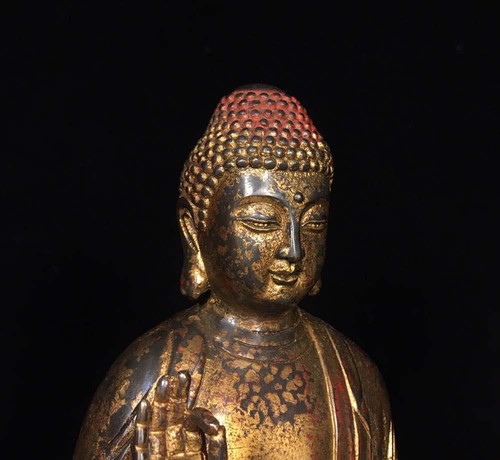 Yongle Signed Old Chinese Bronze Statue Buddha N1592 - Picture 8 of 9