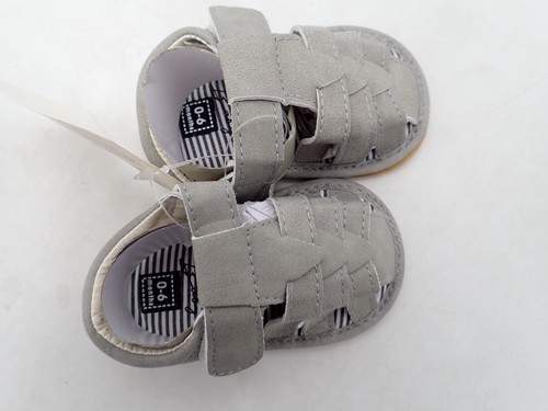 Prewalker Baby Crib Shoes Fishman Sandals for Girls Gray size Newborn - 6 Months - Picture 5 of 7