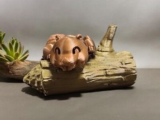 Beaver, logs, 3d print, birthday gift, gag gift, woodland, animal lover, prop