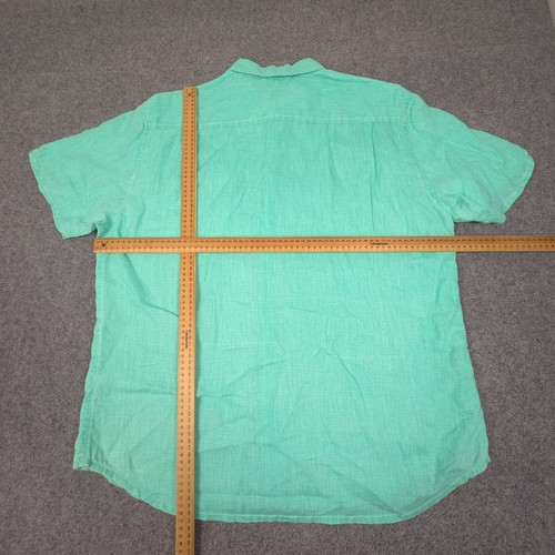 Tommy Bahama Shirt Mens XLARGE Green Linen Short Sleeve collared Relax Size XL - Picture 6 of 9
