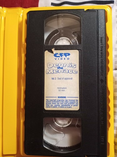 DENNIS the MENACE Vol 2 Seal of Approval VHS ANIMATED Very RARE 1986 - Picture 3 of 3