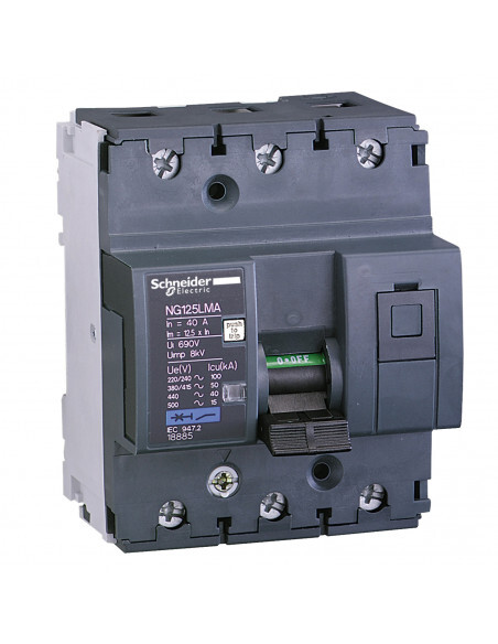 Disjoncteur magnétique Schneider 18887 NG125LMA 80A 3P 3d triphasé