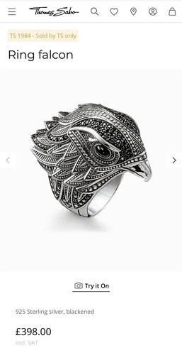 Thomas Sabo Falcon Ring (size 60) (RRP £398) - Picture 9 of 10