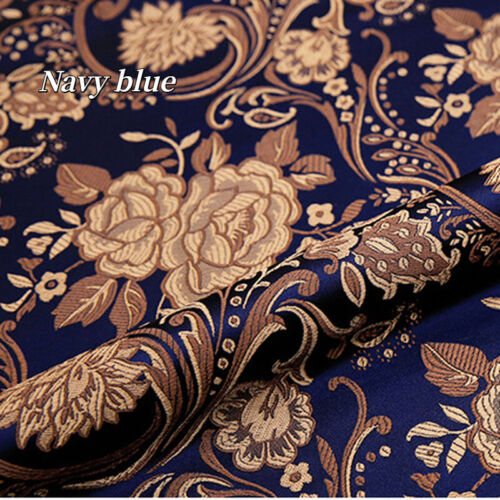 Peony Jacquard Brocade Fabric Damask Silk Upholstery Furnishing By Metre - Picture 16 of 20