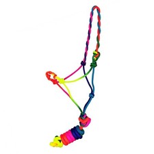 Cowboy Knot HALTER with 6.5' Removable LEAD Bright Color MINI or Small PONY Size