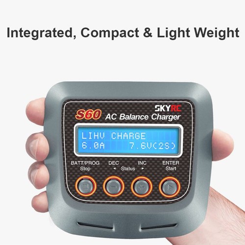 Skyrc S60 AC Balance Charger For Ni-Cd Ni-Mh 2-4S LiPo Smart Charger Discharger - Picture 4 of 11
