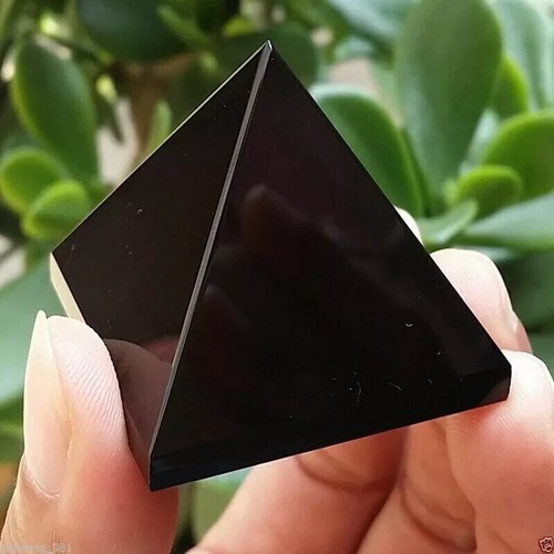 50mm Obsidian Quartz Crystal Pyramid Healing Orgone Energy Stone TowerAA - Picture 2 of 2