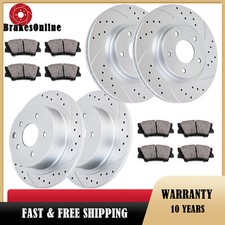 Front Rear Brake Rotors Pads Fit for Nissan Altima 2013-2018 Drilled Slotted