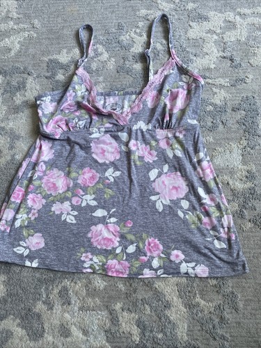 laura ashley Top Size L Floral / Sleeveless/ Sleepwear/pajama/ Blouse Pink EUC