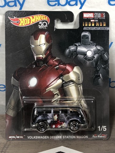 Hot Wheels 2018 Pop Culture Series Iron Man Volkswagen Deluxe Station Wagon - Picture 2 of 10