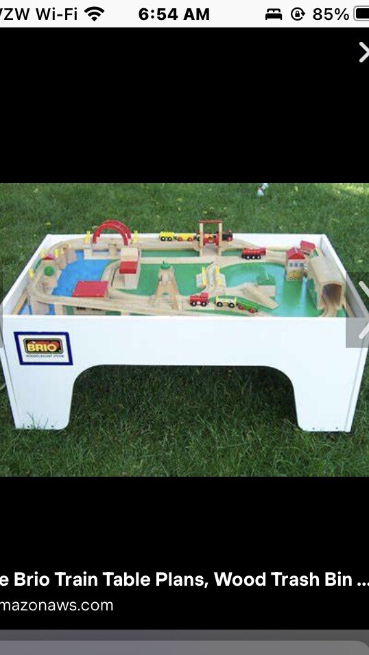 brio wooden train table vintage