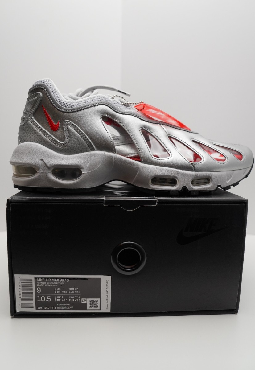 Nike Supreme x Air Max 96 Metallic Silver NEW! Size 9 | eBay