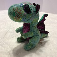 Ty Beanie Boos Cinder 6" Green Dragon Plush