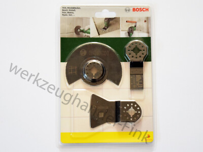 BOSCH 3tlg. Fliesen Set Segmentsägeblatt Tauchsägeblatt Schaber OIS GOP PMF