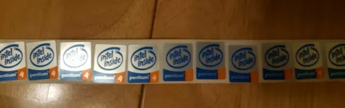 Intel Pentium 4 Processor Intel Inside Metal Case Sticker Badge NEW