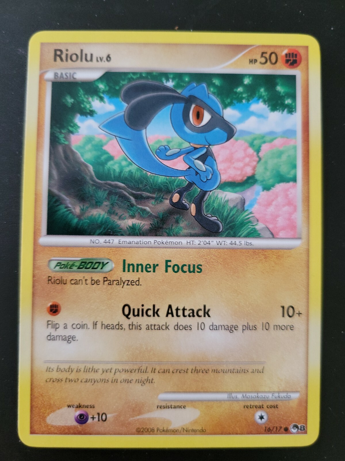 Pokemon Card POP Series 8 2008 - Riolu 16/17