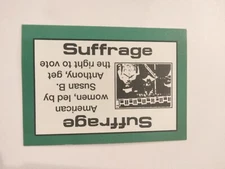 PERSPECTIVE Time Line Game SUFFRAGE 1992 card used History free ship