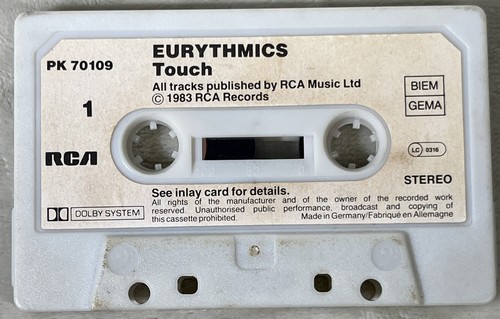 Eurythmics Touch Cassette Tape 1983 RCA Records - Picture 2 of 11