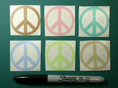 Love Sacred Symbols 2 inch 'Peace Sign' Sticker Sheet Vinyl Decals Love Sacred Symbols 2 inch 'Peace Sign' Sticker Sheet Vinyl Decals